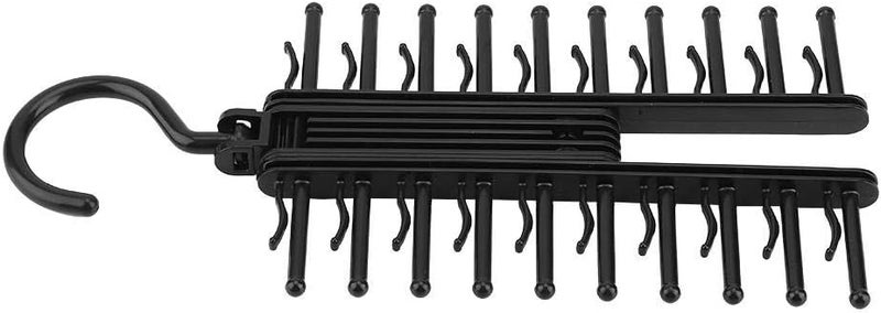 woobles Adjustable Tie Belt Rack Organizer Hanger 360° Rotating Cross X Tie Rack Belt Scarves Hook Hanger Holder Organizer Hold up to 20 Pcs Ties or Belts - Image 3
